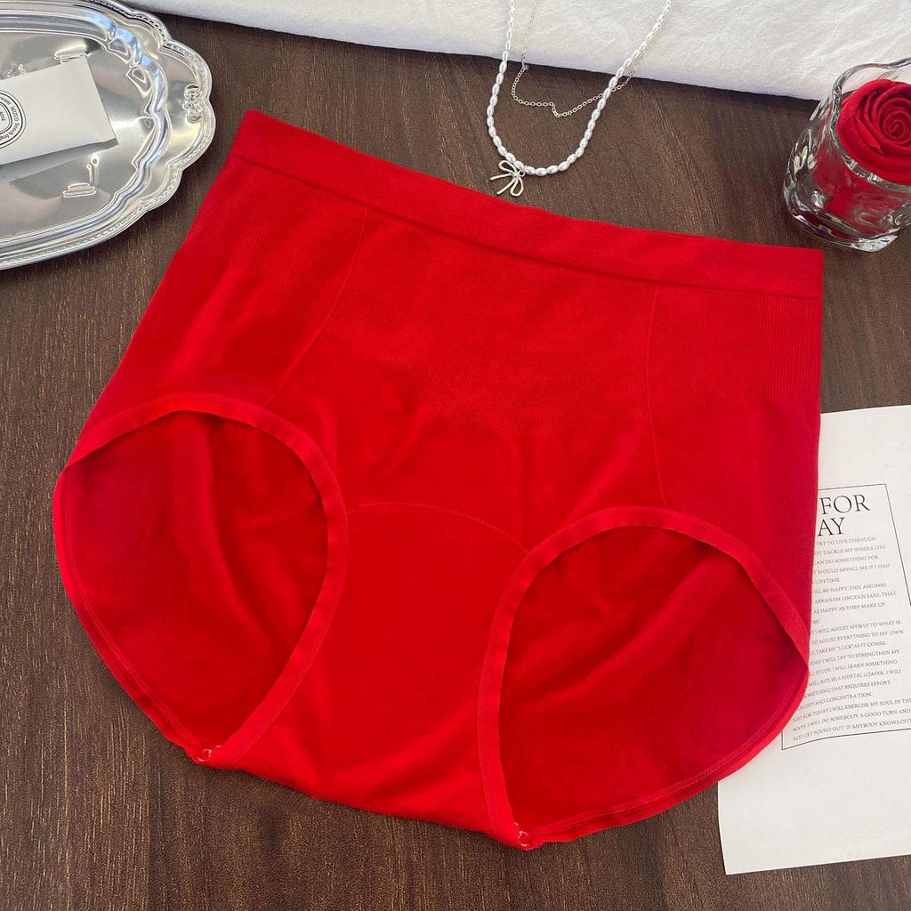 Plus Size Women's Year of the Dragon Red Thong: Seamless, Breathable, High Elastic, Butt-Lifting, Antibacterial