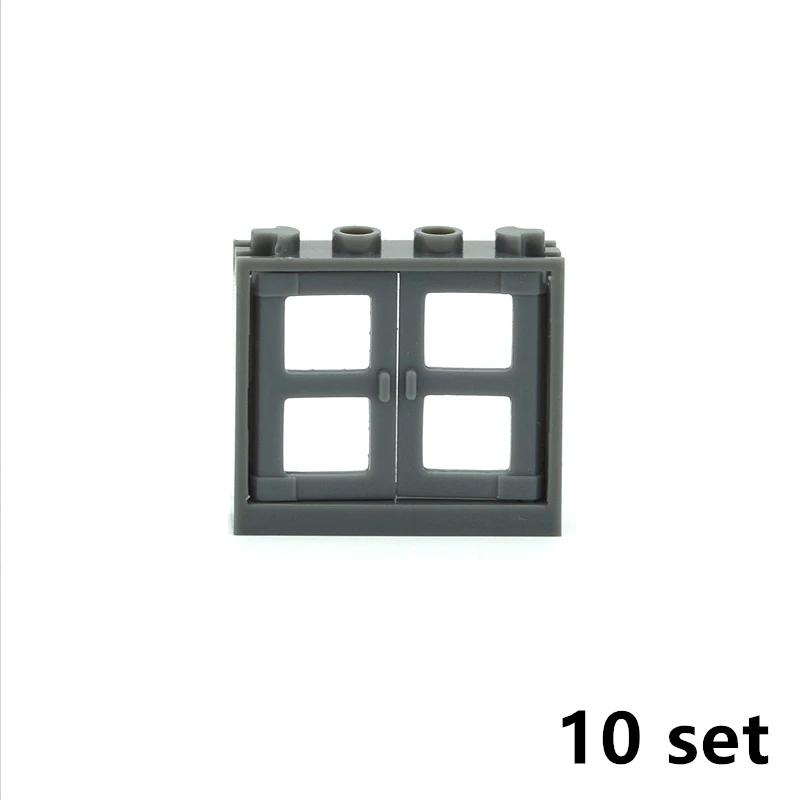 DIY Zubehör Stadt Freunde Haus MOC Teile Zaun Treppen Leiter Tor Bausteine Tür Fenster Figuren Garten Leduo Ziegel