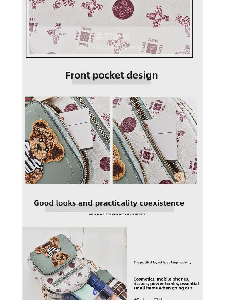 Sac à bandoulière mini mode femme 2022 en cuir souple multicouche - Petit porte-monnaie rond pour téléphone
