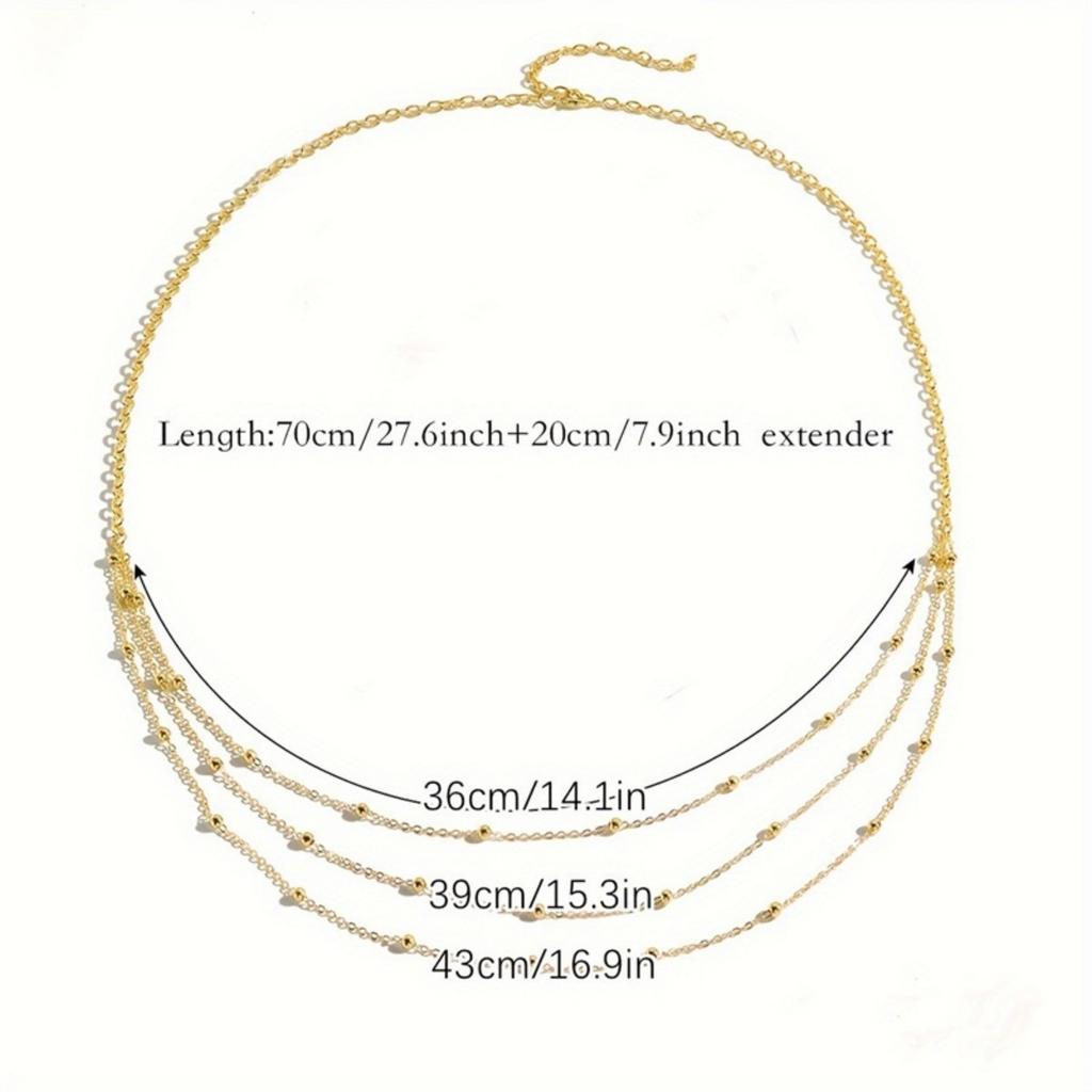 Boho Multilayer Small Round Beads Waist Chain For Women Men Simple Dainty Gold Color Link Chain Belly Chain Summer Body Jewelry