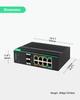 LINOVISION 1000Mbps L2 Management BT90W Total POE Budget Support Industrial Design 8-port POE, Switch, 2-port 1G/2.5GSFP, 4-port POE, 360W, 2-layer