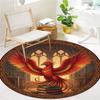Magic Elf Round Area Rug,Carpet Rug for Living Room Bedroom Sofa Playroom Decor,Non-slip Floor Mat