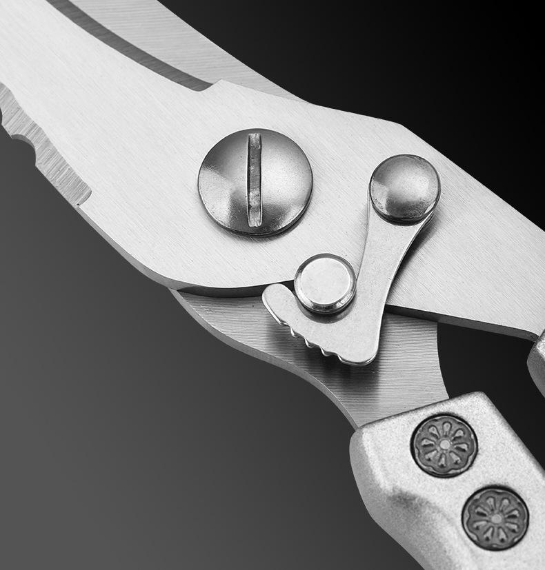 Multifunctional Kitchen Scissors Vegetable Bone Scissors Seafood Clippers BBQ Stainless Steel Household Food Scissors