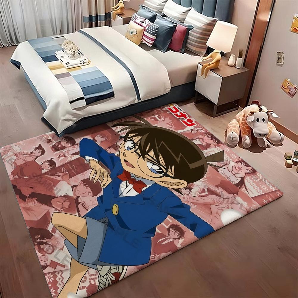 Detective Conan Anime Adventure Patterned Rug Absorbent Nonslip Carpet For Study Reading Area Home Party Decor Christmas Gift