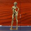 Alloy Finish Feminine Statue Exquisite Handcraft Retro Aesthetic For Home Office Shelf Decor Art Collection Gift