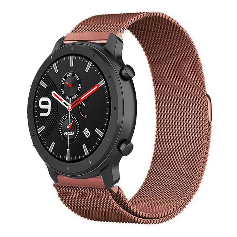 20mm 22mm Magnetic Milanese Strap for Amazfit Active 2/GTS 4 3 mini/GTR 47mm Metal Wristband for Amazfit Balance 2 1/Bip 6 Belt