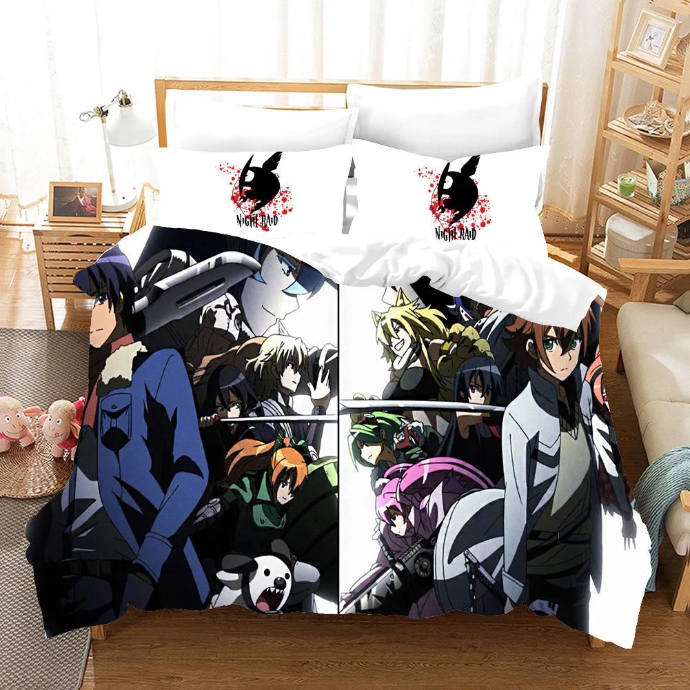 3D Printed Anime Akame Ga KILL Bedding Set Duvet Cover Bedroom Comforter Covers Single Twin King Size Quilt Cover Home Textiles