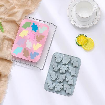 Isform Silikonbrett 12 Hulrom 3 Dinosaurformer Matkvalitet Fleksibel Isbitmaskin Sjokoladeisbiter Kakeform