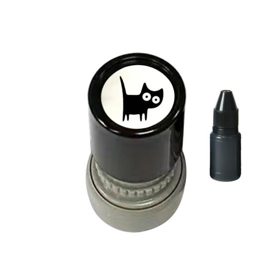 

Cute Black Cat Stamp Set Self-Inking Light-Sensitive Stamps for Notebooks Cards Planners Creative DIY Craft Tool for Kids Adults Teacher Rewards A