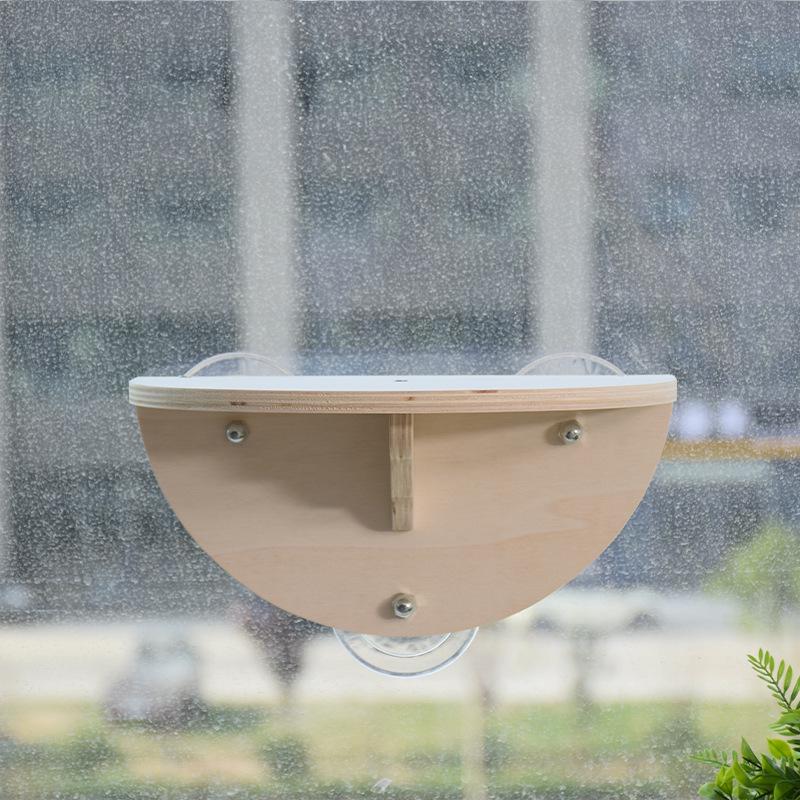 Wooden Suction Cup Cat Hammock: Balcony, Window, or Swing Bed