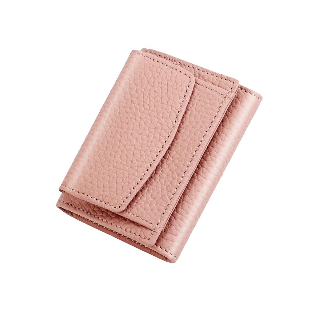 Yocipa Echte Leder Mini Geldbörse für Damen, RFID-Skimming-Schutz, Kompakt, Dünn, mit Münzfach, Beliebte Dreifach-Geldbörse für Herren,