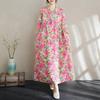 Long Sleeve Plus Size Cotton Vintage Floral New In Dresses for Women Casual Loose Spring Autumn Dress