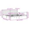 Wooden Bed Frame with Headboard without Mattress White 200x200 cm