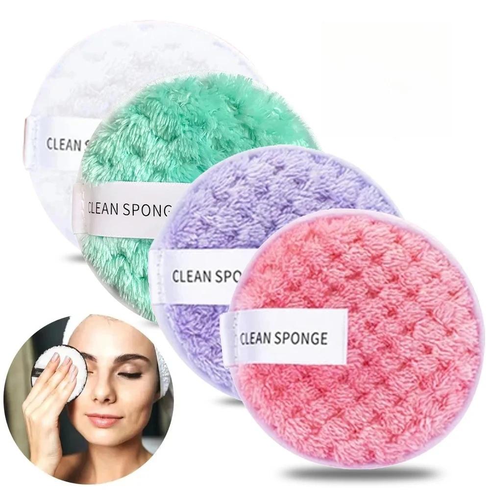 1pcs Makeup Remover Microfiber Cotton Pad Cosmetics Washable Makeup Towel Cleaning Sponge Skin Care Tool Washcloth