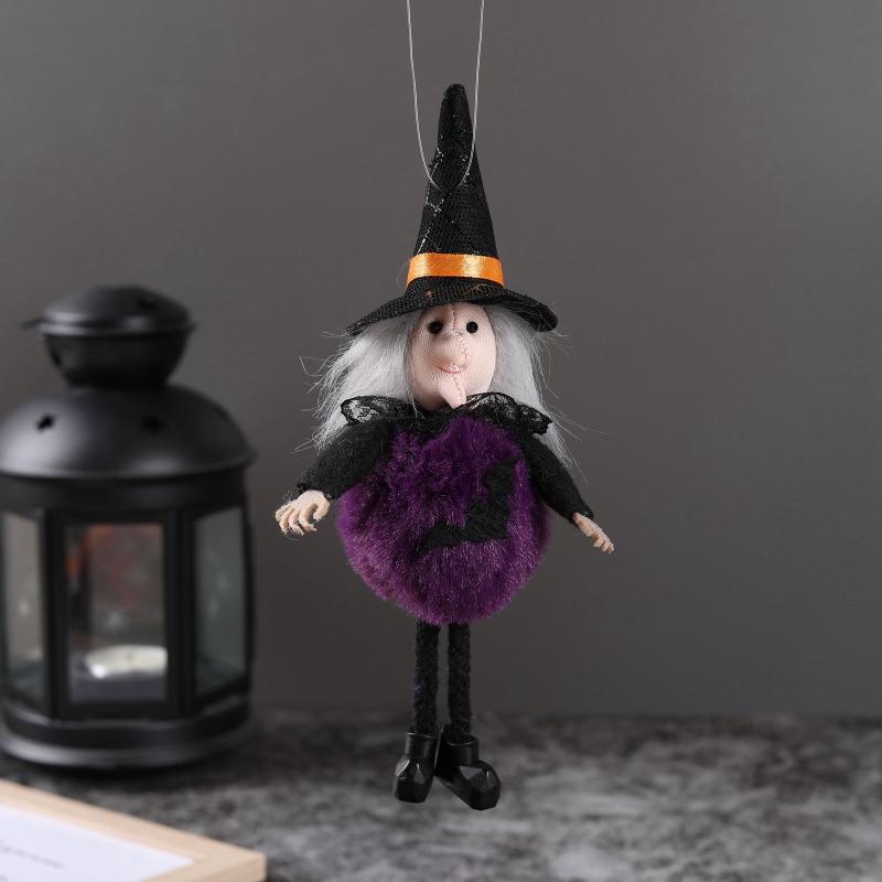 Halloween Decoration Witch Pumpkin Black Cat Round Belly Pendant Haunted House Plushy Halloween Accessorie Party Favor Xmas Gift