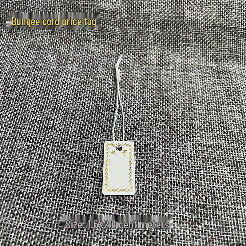 In-Stock Blank Cardboard Jewelry Tags with Elastic Rope for Clothing Accessories