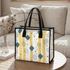 Fashion Geometric Pattern Tote Bag Casual Portable Daily Use Shoulder Bag for Women
