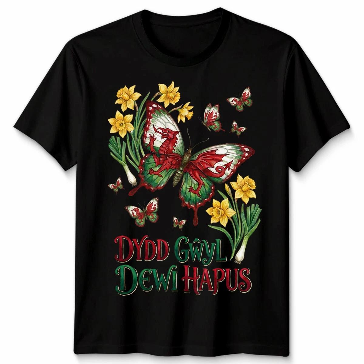 St Davids Day Welsh Flag Daffodils Mens Womens Shirt Childrens Outfit Clothing 2XL