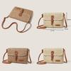 Vintage Woven Messenger Bag For Casual Travel With Cotton Strap