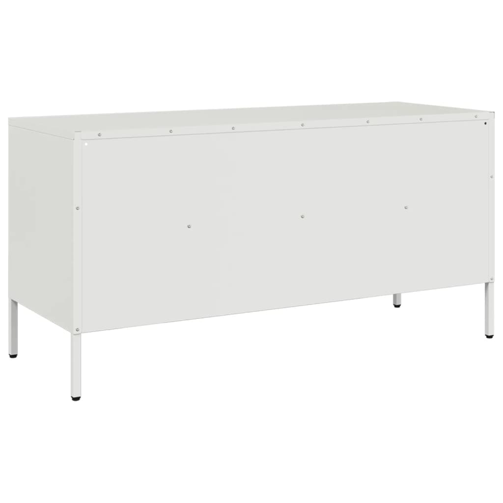 TV Stand White 100.5 x 39 x 50.5 cm Steel