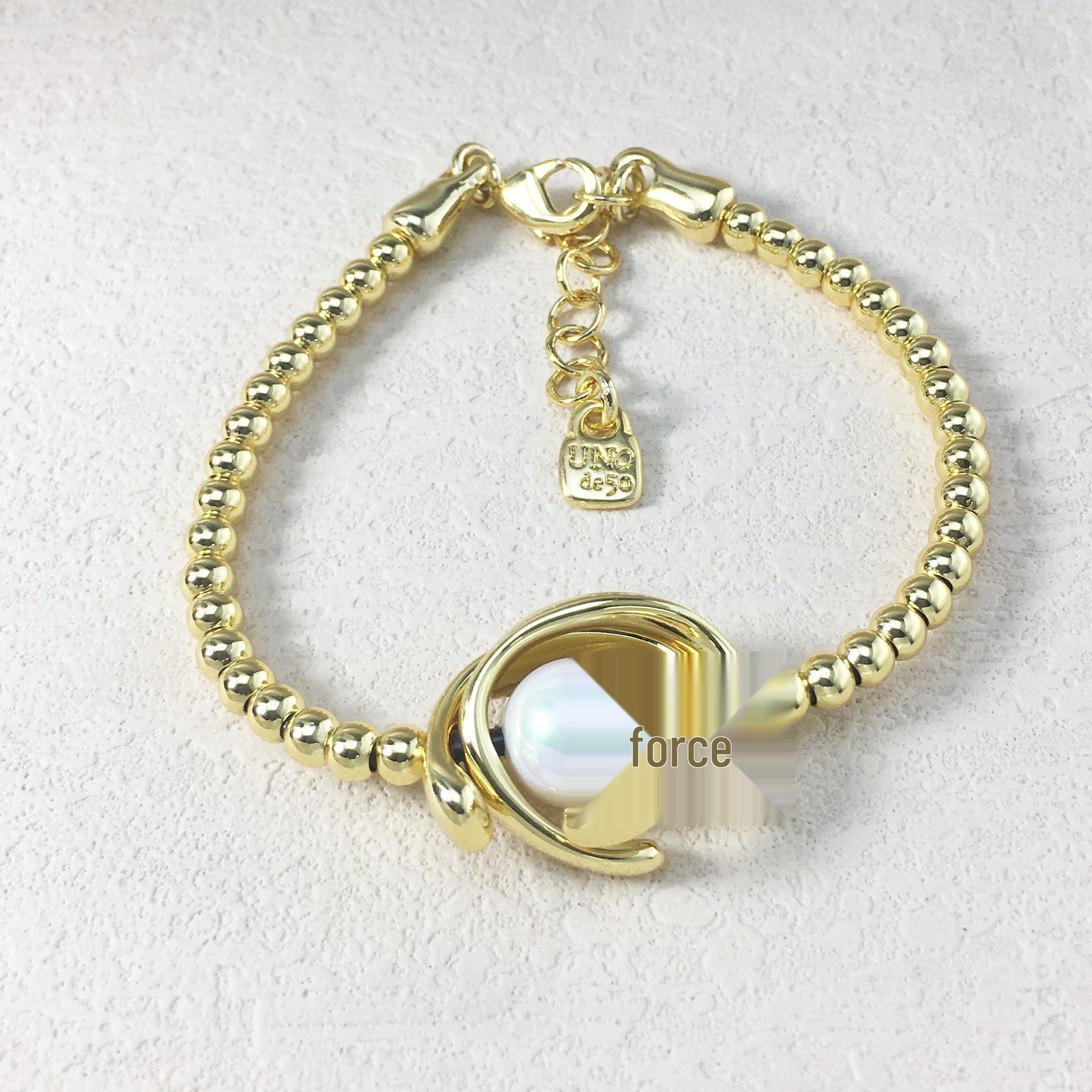 UNOde50 2024 Creative Pearl Bracelet for Women - Popular Romantic Jewelry Gift in Europe and America