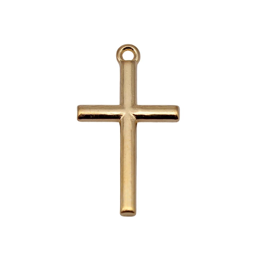Pingentes de Cruz Clássica em Liga de Metal Multicor Para Joias Cristãs Minimalistas