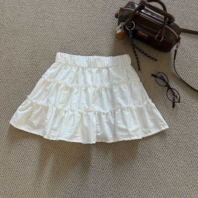 

Sexy Sweet Lace Gauzy Skirt White Cake Dress Ballet Style Pettiskirt Niche Style Women s Short Skirt Skirt White 562 S