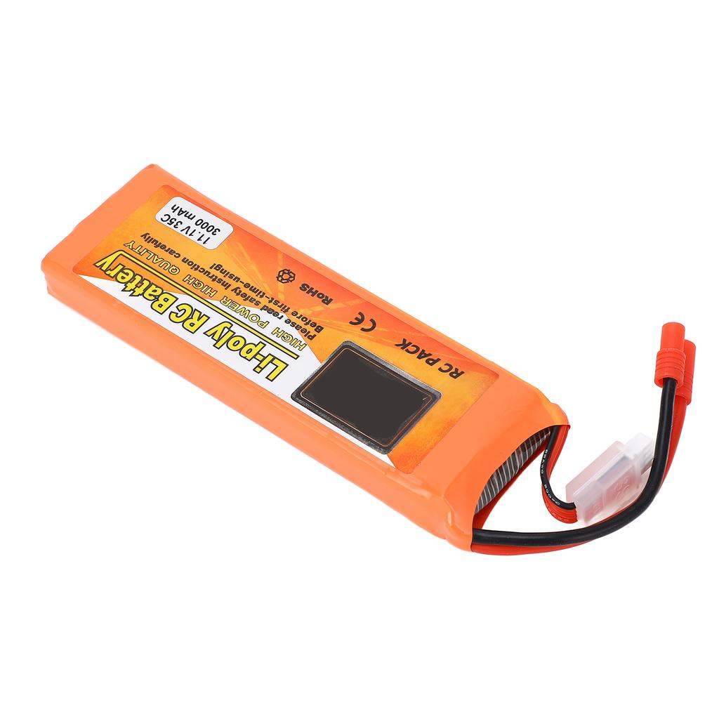 11.1V 3000mAh 35C Lithium Battery with Banana 3.0 Plug Long Battery Life for Quadcopter Helicopter F