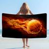 Cool New Basketball Ball Microfiber Printed Beach Towel Mountain Climbing Yoga Beach Swimming Running Absorbent Soft Towel