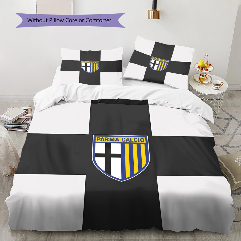 Parma Calcio 1913 Pattern Bedding Quilt Set  Home Decoration  Gift (1 * duvet cover + 2 * pillowcase  without core).xwn
