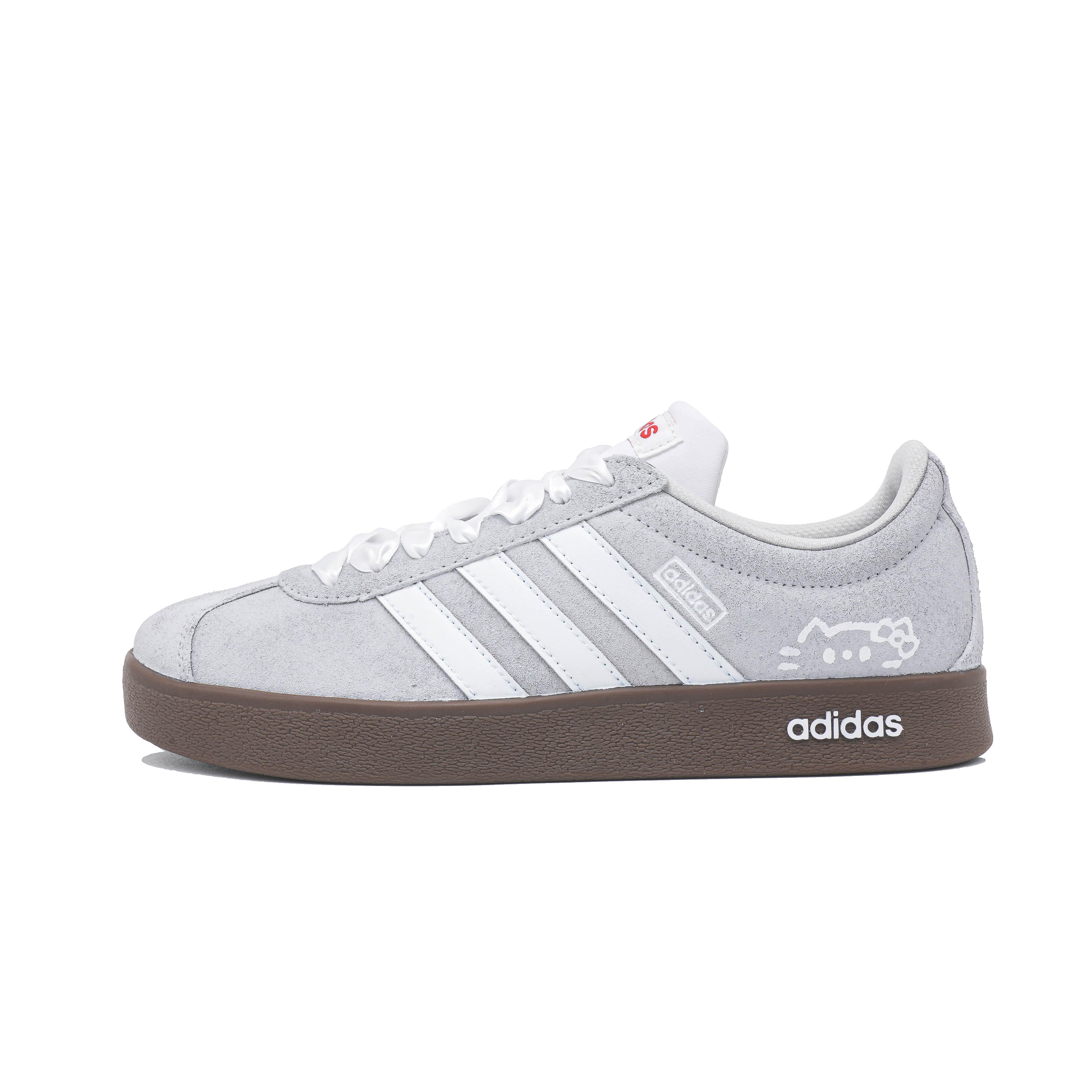 

Adidas VL COURT 2.0 Low top Skateboard Shoes Unisex Gray White HQ1802(Team1166-) 43⅓