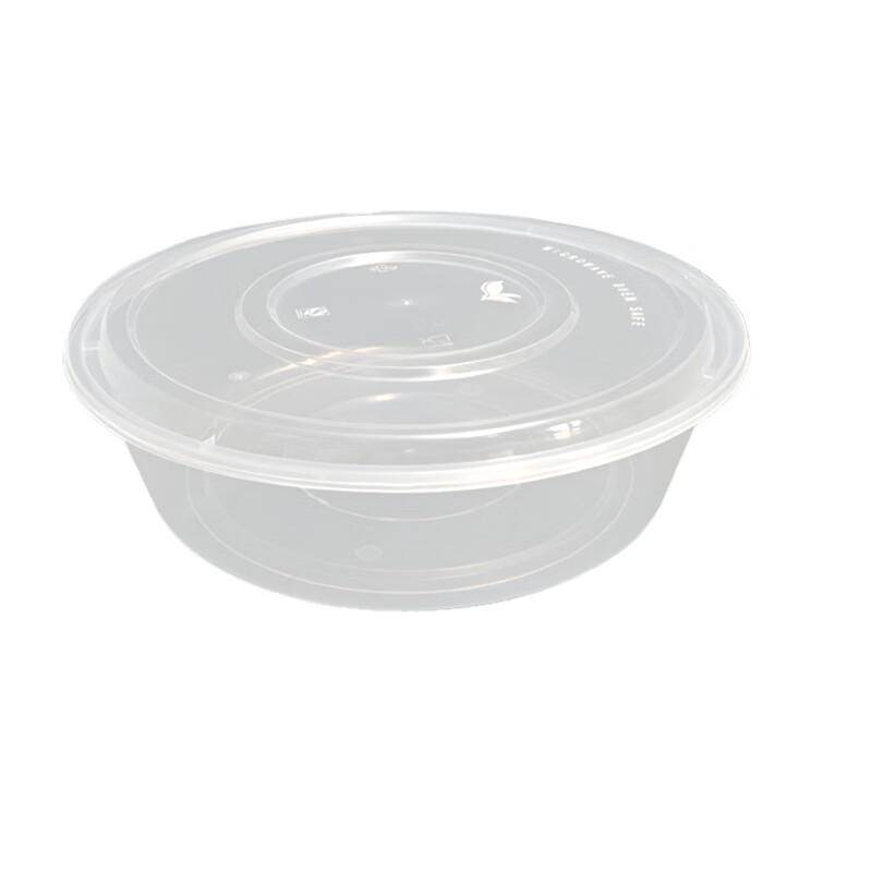 Disposable 4000ml Round Meal Box with High Lid