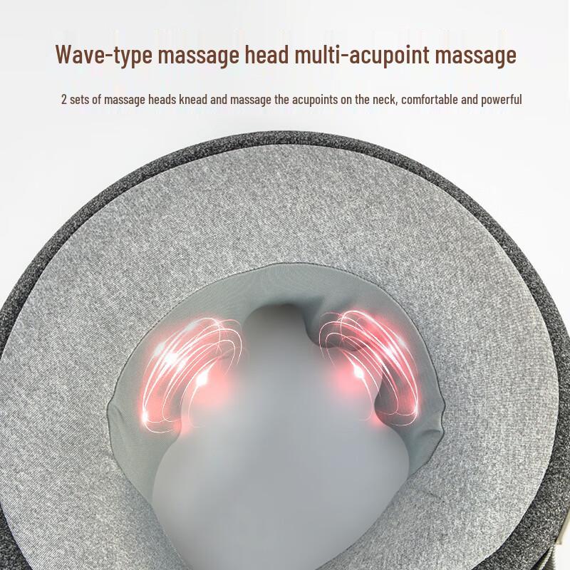 Jiancheng U-shaped Vibrating Massage Neck Pillow CN Plug (adapter Included)