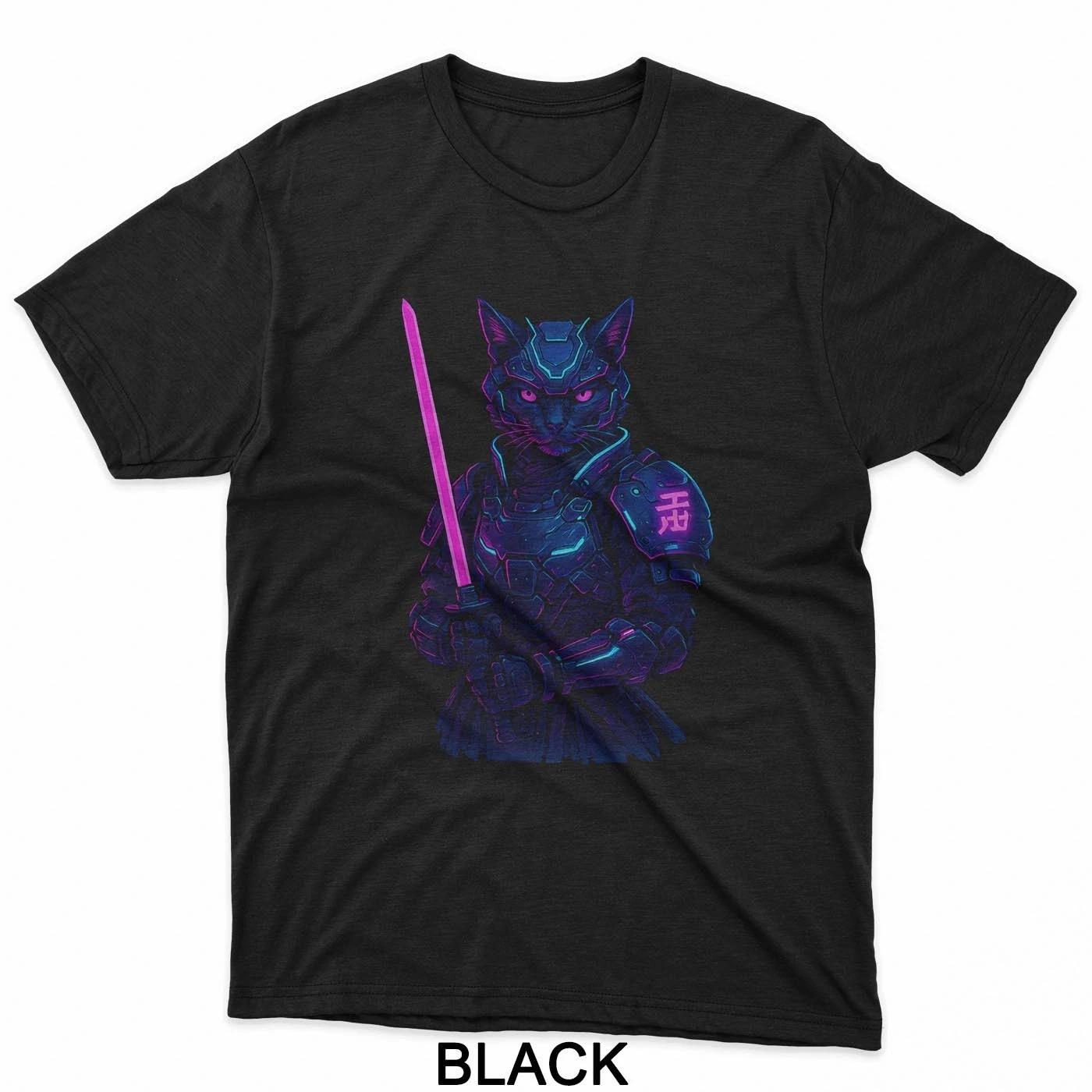 Samurai Cat T-Shirt M