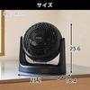 IRIS OHYAMA 8 Tatami Matte Fixed Powerful Black Circulator, Quiet, Mats, Macaron, Design, Swivel, Airflow, Compact, PCF-MKM15N-B,