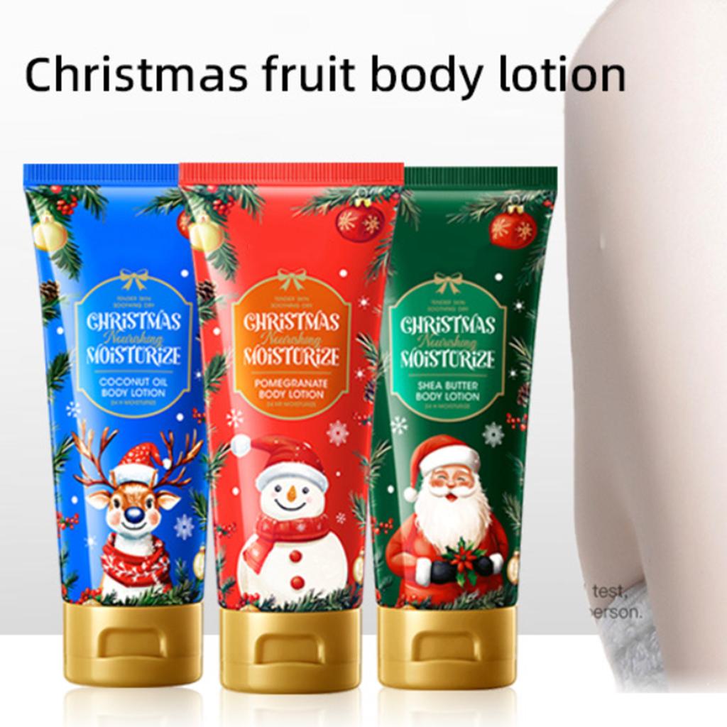Holiday Body Cream Christmas Theme Pomegranate Coconut Shea Butter Nourishing Moisturizer Gift
