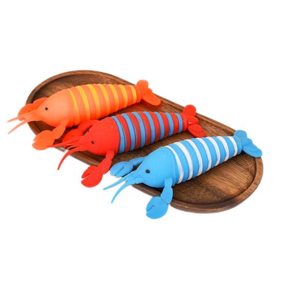 Squeezing Lobster Toy Cute Colorful Simulation Animal Doll Pinch Toy Anxiety-Relief Soft Plastic Squeeze Fidget Squishes Decompression Toy Boys Girls
