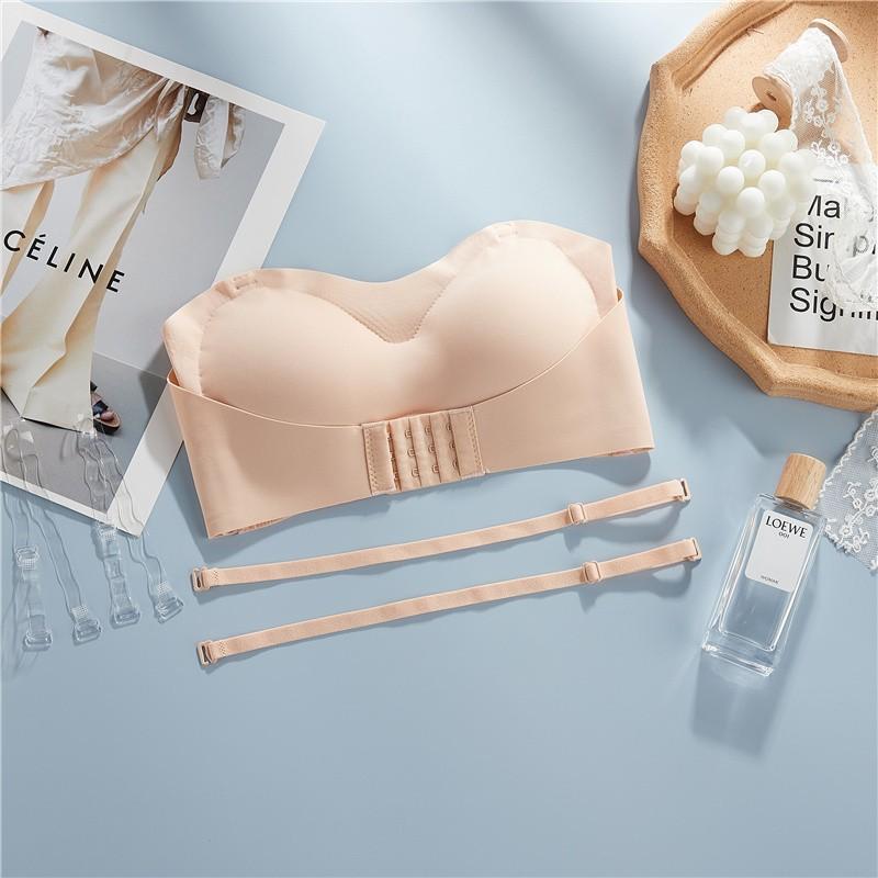 Trägerloser BH mit Frontverschluss, Atmungsaktiv, Bequem, Ohne Bügel, Abnehmbare Träger für junge Frauen