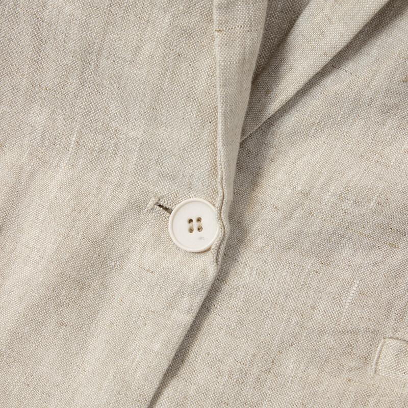 Women's Linen Single-Button Blazer