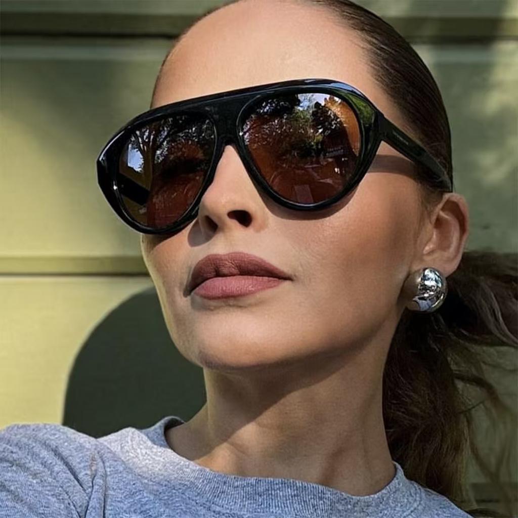 New Oversized Oval Sunglasses Vintage Designer Women Fashion Sun Glasses UV400 Luxury Brand Male Female Shades Glasses