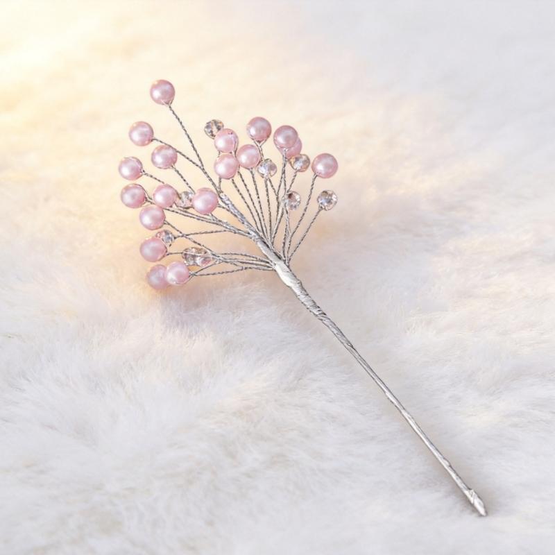 Ready-to-Place Christmas Branch Pick with Extended Stem for Decorating Tree, Wreath, Garlands, and Table Displays