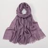Fashion Cotton Viscose Scarf Wrinkle Plaid Pom Pom Fringe Shawls and Wraps Autumn Echarpe Pashmina Bufanda Muslim Sjaal 180*70Cm