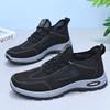 Black Men Breathable Work Shoes 2025 Summer Non Slip Air-cushion Running Sneakers Outdoor Men Retro Work Shoes Zapatos Hombre 46