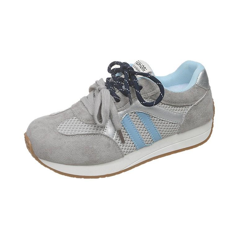 Popular German training shoes women's 2025 summer new versatile fashion breathable mesh casual sports shoes flat Forrest Gump shoes