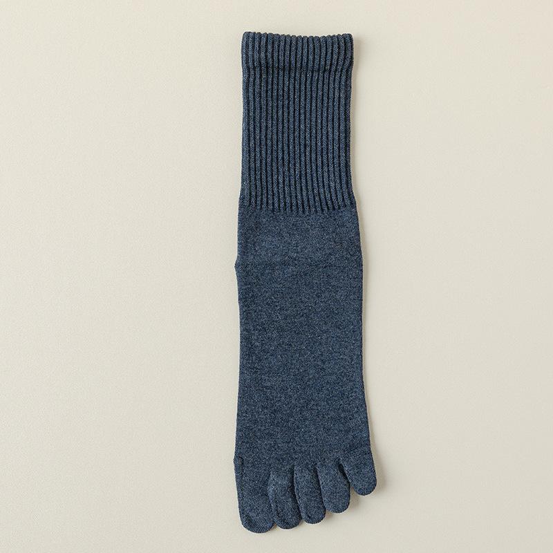 Fünf-Zehen-Socken für Herren, Herbst und Winter Reine Baumwolle Anti-Geruchs-Mittelwaden-Socken für Herren, Antibakterielle nahtlose Zehensocken für Herren
