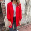 JPNTKY Women's Vintage Casual Solid Color Print Autumn Winter Long Sleeve Jackets & Coats Unique Design