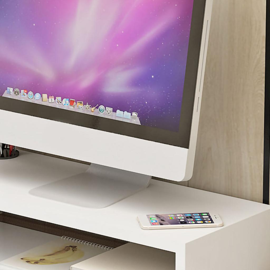 Monitor Stand Riser Ergonomic Computer Monitor Riser Stand Extra Storage Space Desktop Notebook Elevated Base