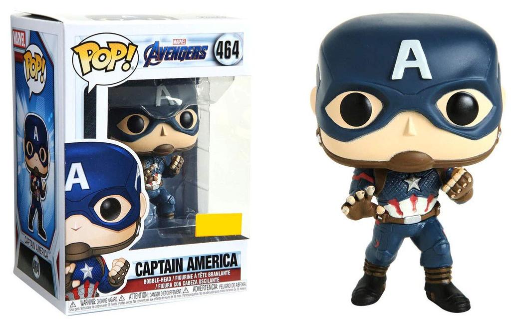 Funko Figurine Marvel Avengers Endgame Captain America Blue Costume Exclu Pop 10cm 0889698366762 - - -