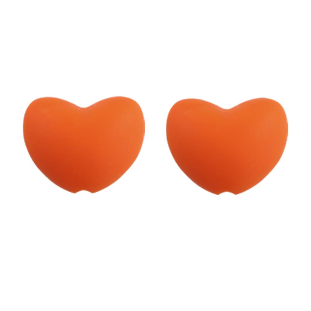 Kovict 21pcs Silicone Beads Heart Shape Charm For Jewelry Making Necklace Bracelets Accessories