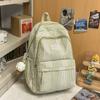 Schoolbag new striped backpack student schoolbag commuting sweet wind high value cute backpack simple small fresh schoolbag